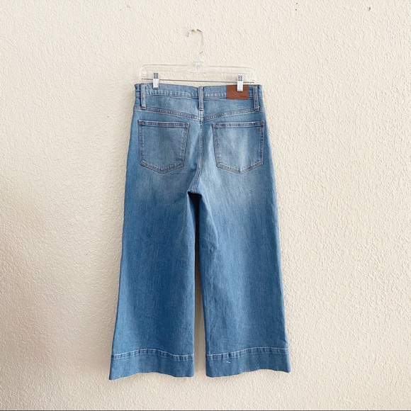 Madewell Wide Leg High Rise Crop Delancey Jeans - Picture 5 of 14